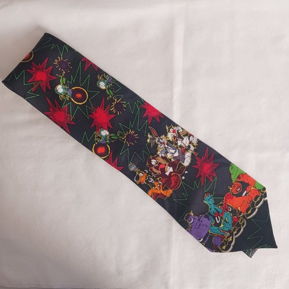 Mens Neck Tie Necktie Vintage 1996 Bugs Bunny Space Jam Looney Tunes Warner Bros - Picture 1 of 5